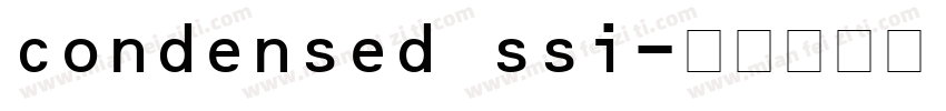 condensed ssi字体转换